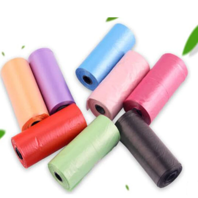 

15pcs Dog Cat Poop Bag Degradable Pet Garbage Bag Suitable for All Pets Outdoor Home Cleaning Random Color