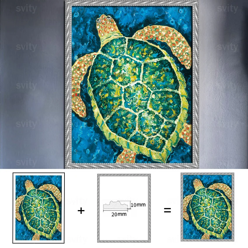 

Nordic Watercolor Cartoon lovely tortoise Painting Self-adhesive wallpaper paitning Animal Poster Baby Kids Room Decor ST243