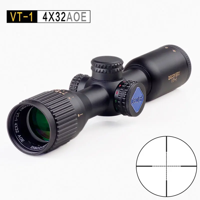 

Discovery Compact Scope VT-1 4X32AOE Hunting RifleScopes Mil Dot Reticle Long Eye Relief Tactical Optical Sights