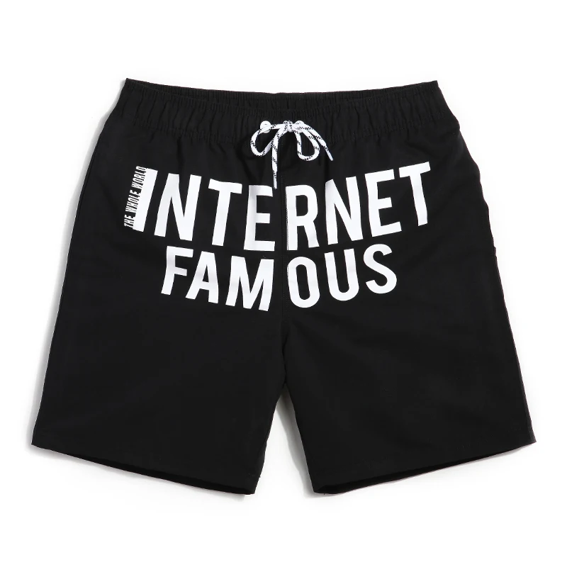 

2019 beach mesh shorts bathing suit hawaiian quick dry swimwear plavky joggers breathable swimsuit printed board shorts