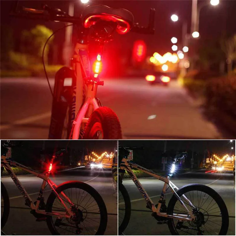

2019 new Mountain Bike Led USB 4 mode Rechargeable waterproof Light Headlight bike light front and rear light set