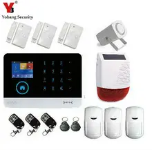 YobangSecurity WiFi 3G WCDMA Home Security Safety Alarm Burglar System Android IOS App Smart Home Outdoor Waterproof Solar Siren