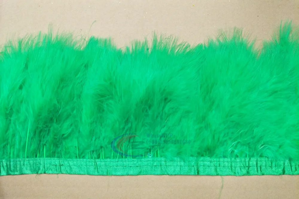 2m Dark Green Turkey Marabou Feather Trim Sewing Colored Fly Tying