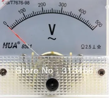 

500V Pointer AC Voltage Meter Head 85L1 Analog Meter Mechanical Header 64x56 often used for Voltage Regulators ...