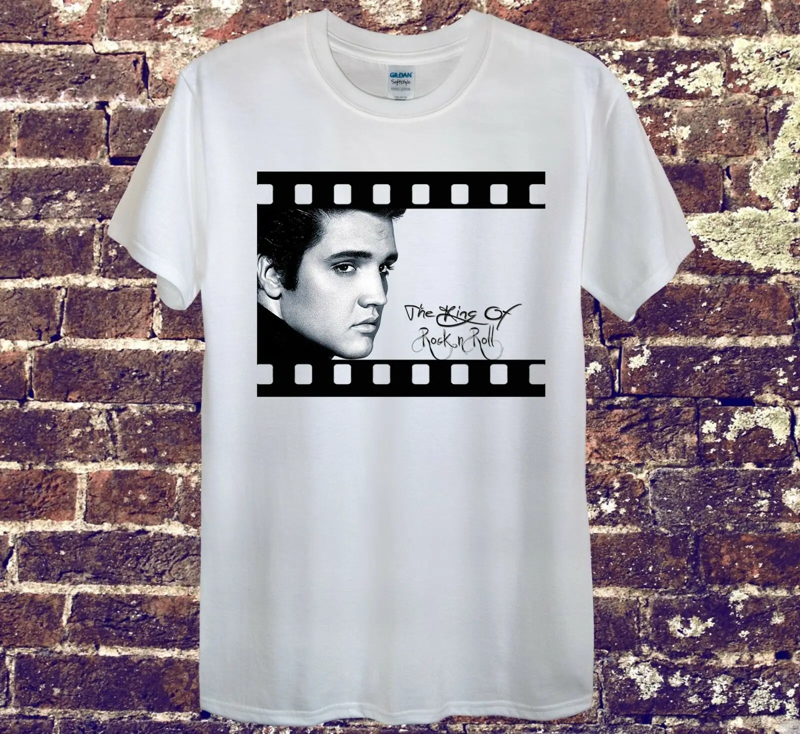 Elvis Presley King of rock n roll Vintage Design T-Shirt Men Women Unisex Retro | Мужская одежда