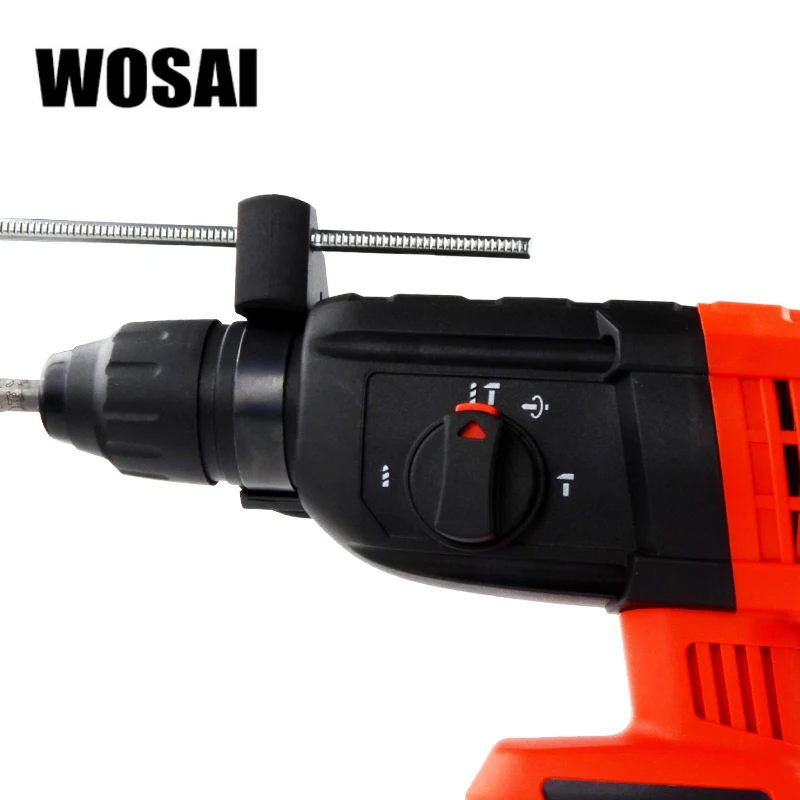 WOSAI 20V Electric Impact Drill Rotary Hammer Brushless Motor Cordless Hammer Electric Drill Electric Pick for Switch Freely 