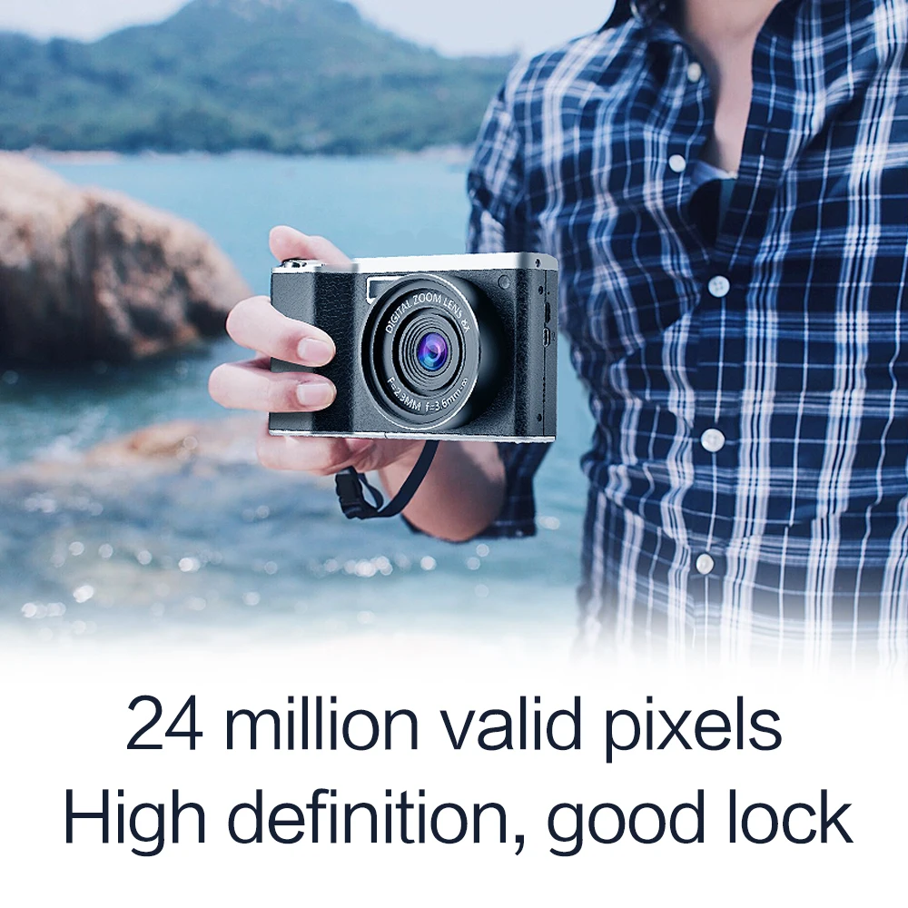 

24 Million Pixel Wide Angle HD IPS Touch Screen DSLR Camera 4.0 inches Digital Camera Birthday Best Gift