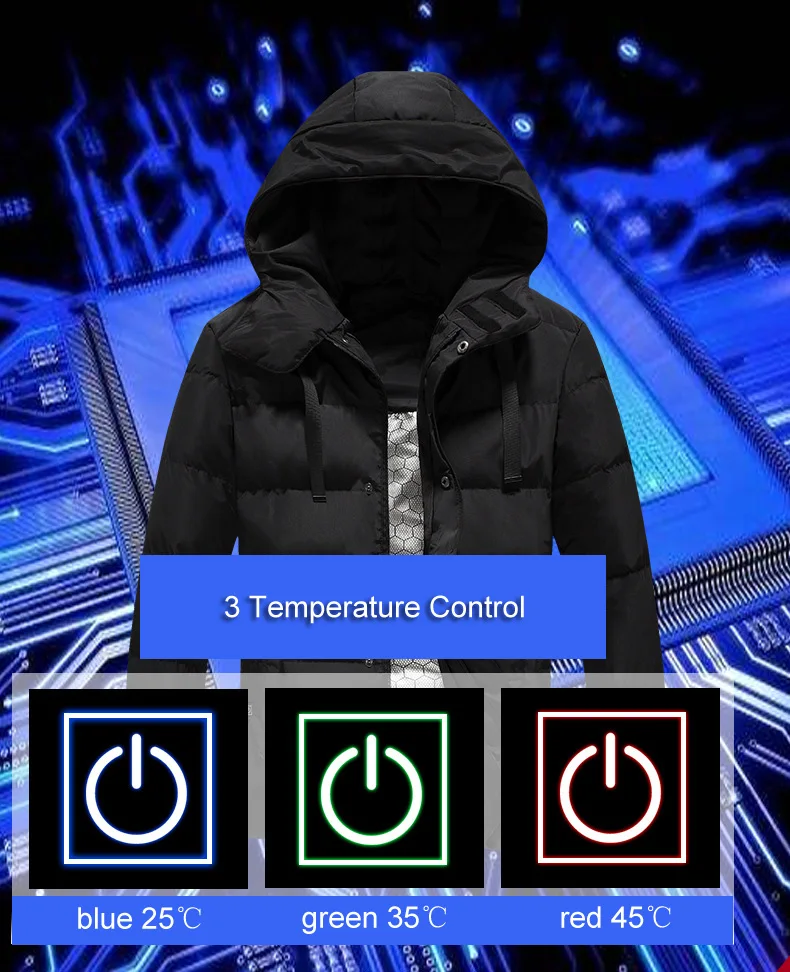 LoClimb L-5XL chaqueta térmica por USB para hombre cazadora de invierno para senderismo chaqueta té