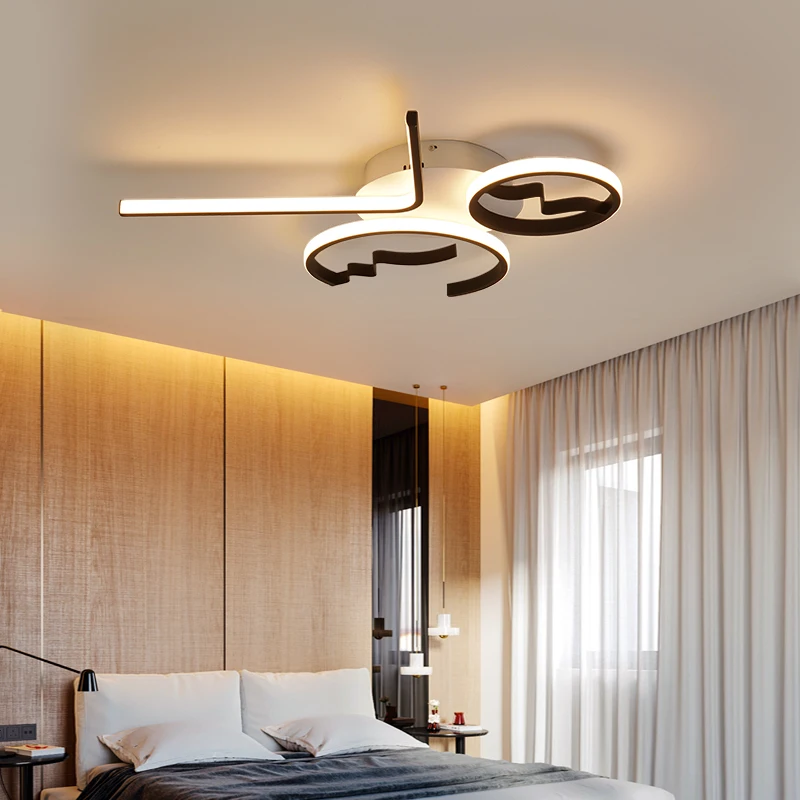 

Aluminum Wave Ceiling Lights Modern LED Lamp for Living room Bedroom luminaire Plafonnier Bedroom Ceiling Lamp Lampara de techo