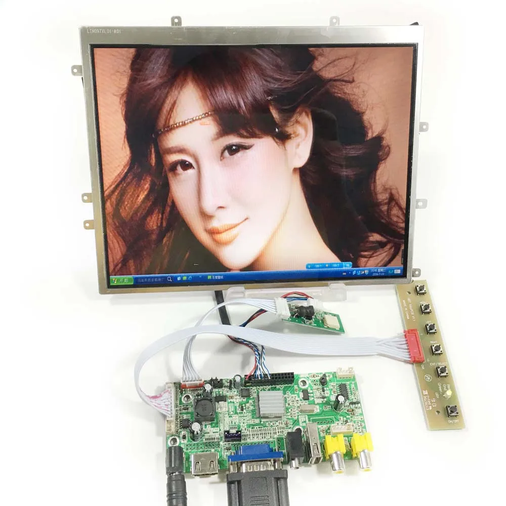 HD MI VGA 2AV аудио Плата ЖК контроллера с USB VS V59AV V1 и 9 7 &quotLTN097XL01 1024X768 IPS Экран|lcd screen privacy