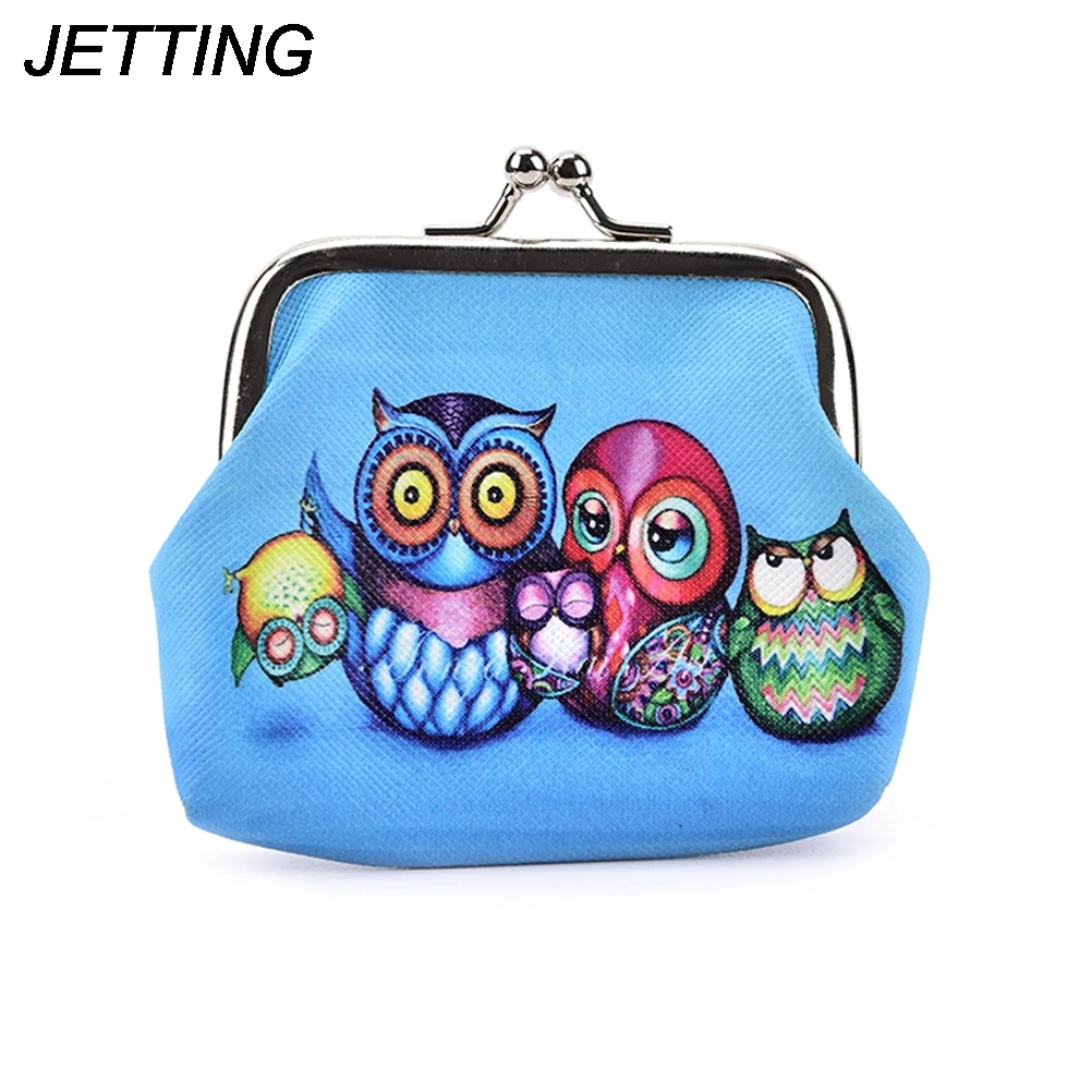 Women Purse Lovely Owl Pattern Printing Hasp Small Wallet Coin Purse 1PCS