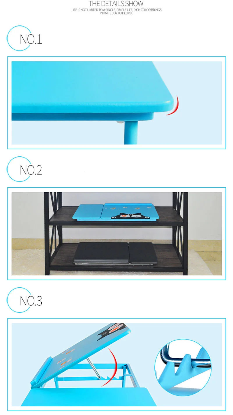 Модные Простые Красочные складной стол ноутбук студентов, обучающихся небольшой письменный стол игры учебный стол тумбочка