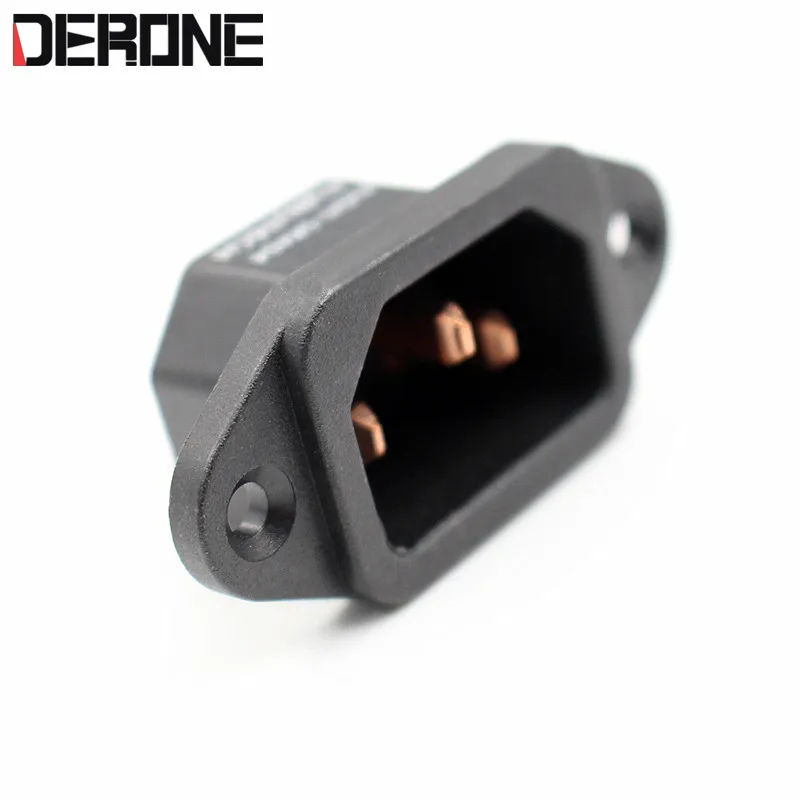 1piece High quality pure copper Power Socket Connectors 3Pin IEC seat