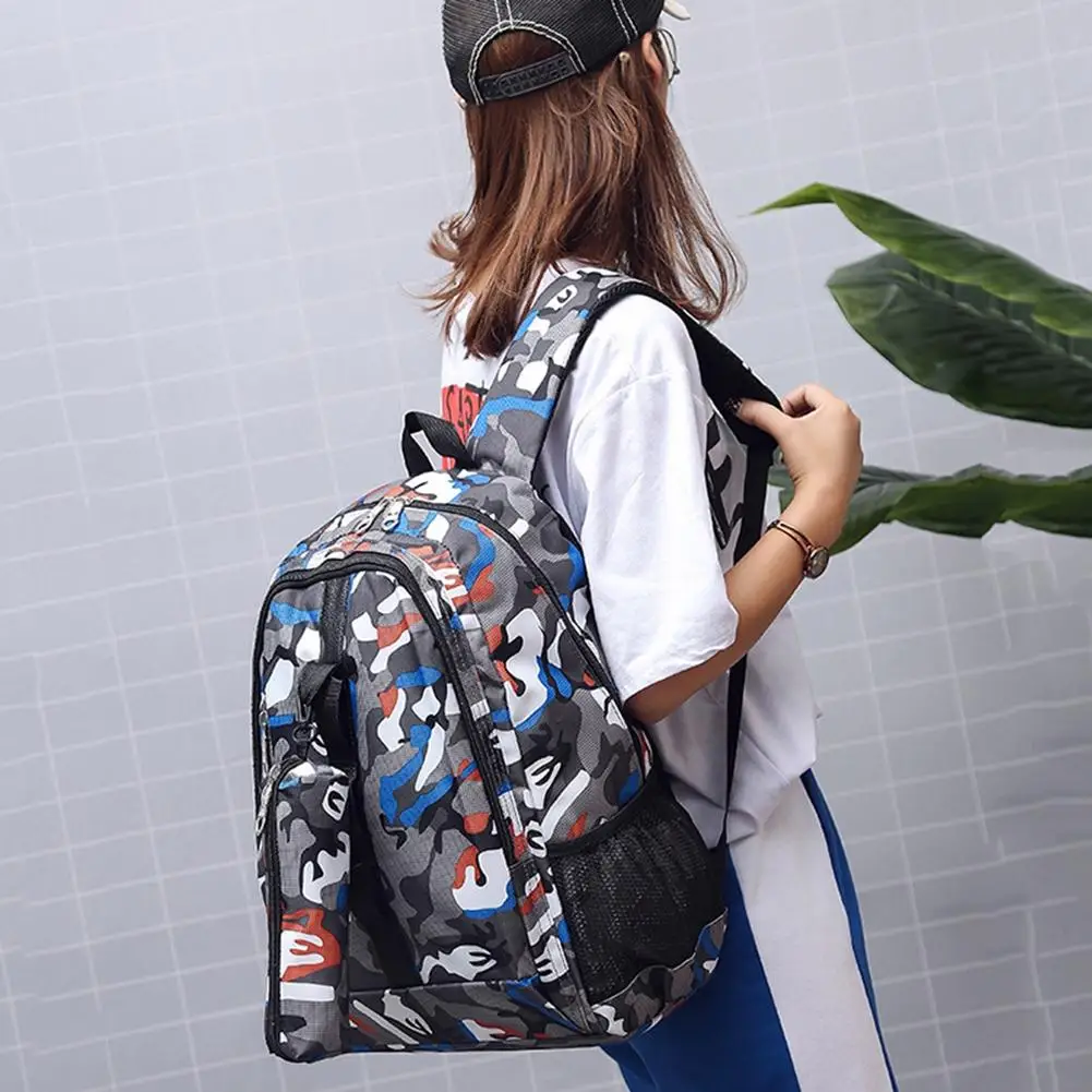 

Stylish and durable dirt-resistant camouflage summer camping backpack two-piece large-capacity student backpack
