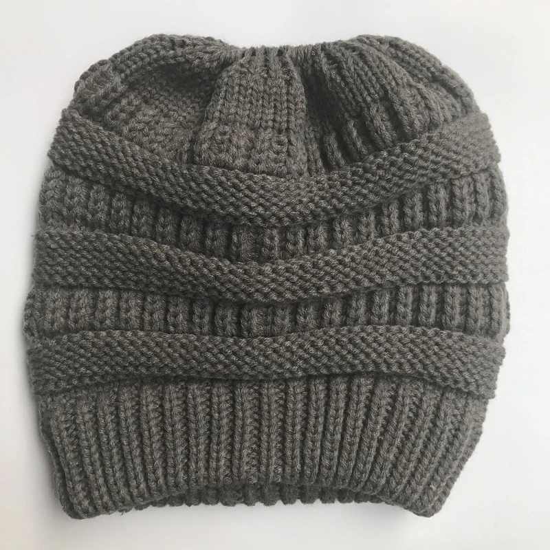 Gorro de punto para mujer gorro de invierno con cola de caballo touca beanie toca chapeu зимние женские головные уборы для женщин