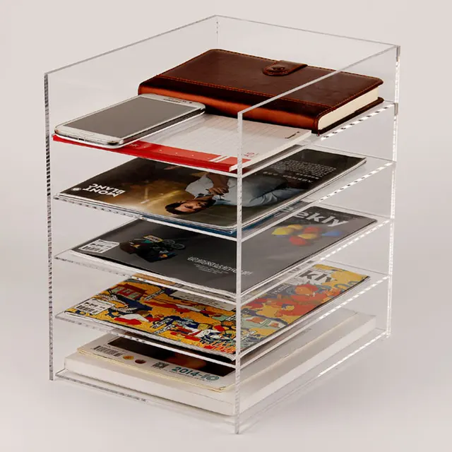 Office Transpa Multilayered 4 Data Frame File Column Desktop Office Transpa Multilayered 4 Data Frame File Column Desktop Holder Tray Storage Rack Cabinet Products