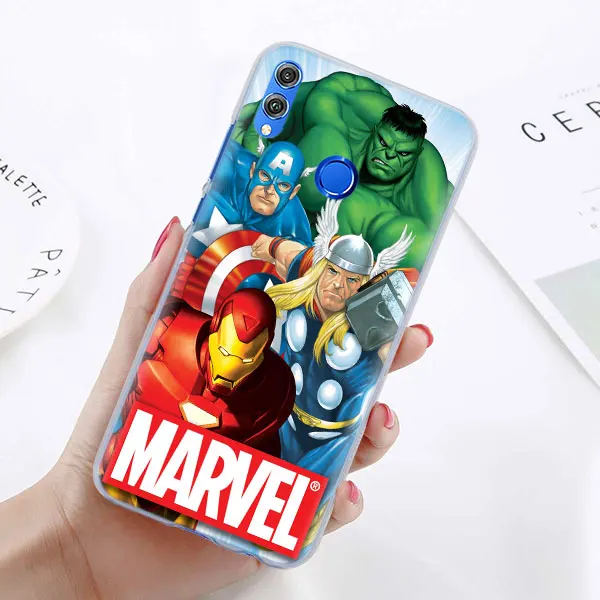 Чехол для телефона Marvel Мстители супер герои для huawei Honor 8X 8A Pro 8C 8S 9 10 Lite 20i Honor Play Y7 Y9 чехол - Цвет: 06