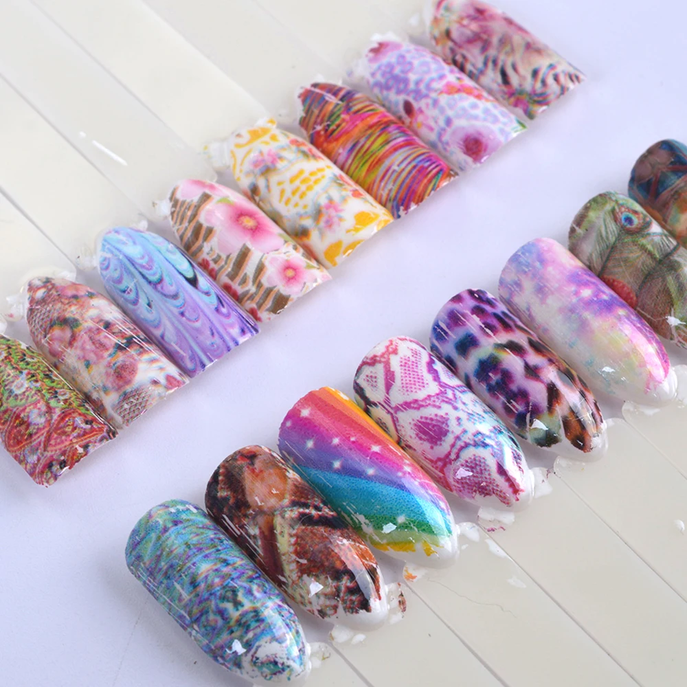 Nail Foils Nail Art Tranfer Stickers Decals Laser Nail Decorations (2)