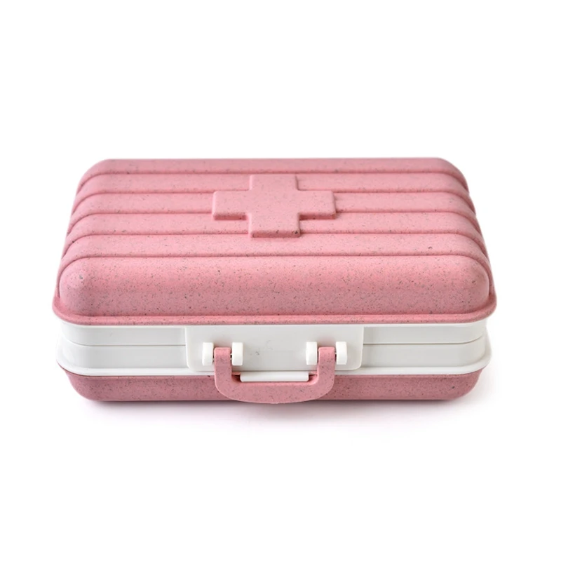 Контейнер для таблеток аксессуары для путешествий Чехол для таблеток мини-планшет разветвители Органайзер коробка контейнер для таблеток контейнер для лекарств - Цвет: Pink