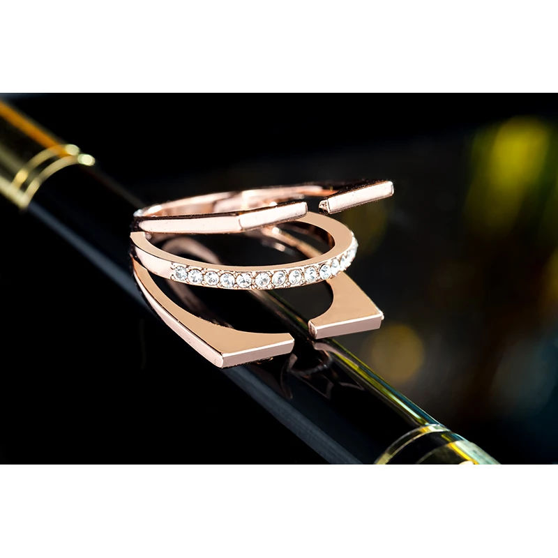 Женское кольцо с фианитом в виде Розы|rings for women wedding|fashion rings womenrings |