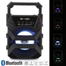 Портативный беспроводной Bluetooth динамик большого размера стерео fm-радио светодиодный светильник водонепроницаемый портативный открытый динамик Поддержка TF карты