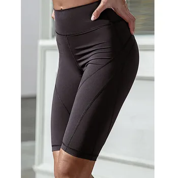 Knee Length High Waist Yoga Shorts for Women Gym Shorts Athletic Fitness Sport Jogging Trouser Gym Running Cycling short 2
