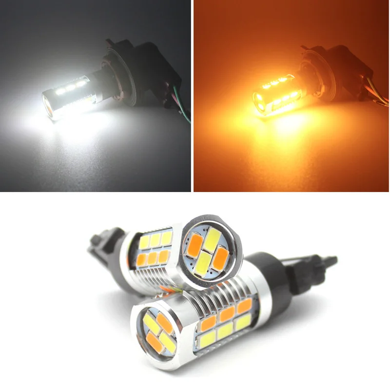 

22SMD T20 7443 T25 3157 LED dual Switchback 5630 LED Brake light For Turn Signal Brake Backup DRL Lights Reverse Parking Light