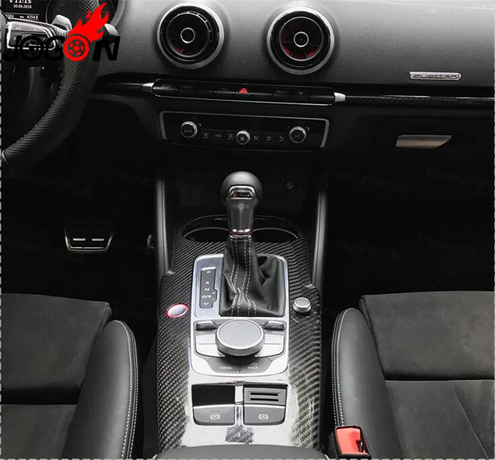 Аксессуары из углеродного волокна внутренняя молдинги Центральная панель управления Накладка для Audi A3 S3 RS3- автомобильный Стайлинг подходит только для LHD