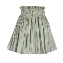 Для женщин юбка Роскошные юбка в стиле "Ретро" корейский стиль harajuku Винтаж поясом стрейч талии плотная Flippy расклешенные Джерси короткая 5,7