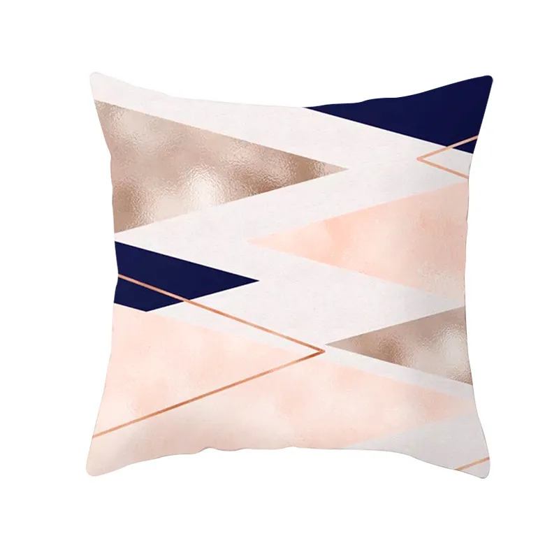 Fuwatacchi розовое золото геометрический чехол для подушки сплайсинга декоративный чехол на подушки для кровати диван полиэстер пледы наволочки 45*45