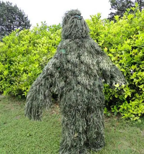 Image 2016 New Forest Design Camouflage Ghillie Suit grass type hunting clothing,yowie Sniper 3D bionic camouflage suit Free shipping