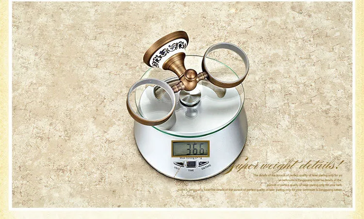 Brass antique porcelain Double tumbler cup holder toothbrush holder bathroom accessory sanitary ware bathroom furniture toilet