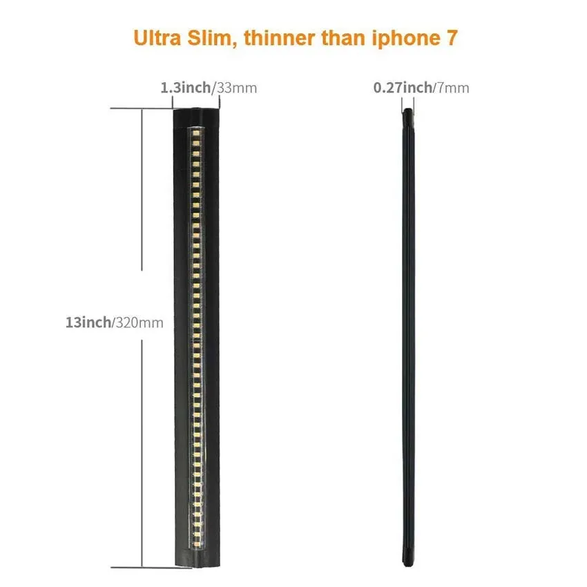  3PCS 30CM LED Cabinet Light Ultra Thin Dimmable LED Rigid Bar Light cabinet Kitchen bedroom Wardrob - 32895405927