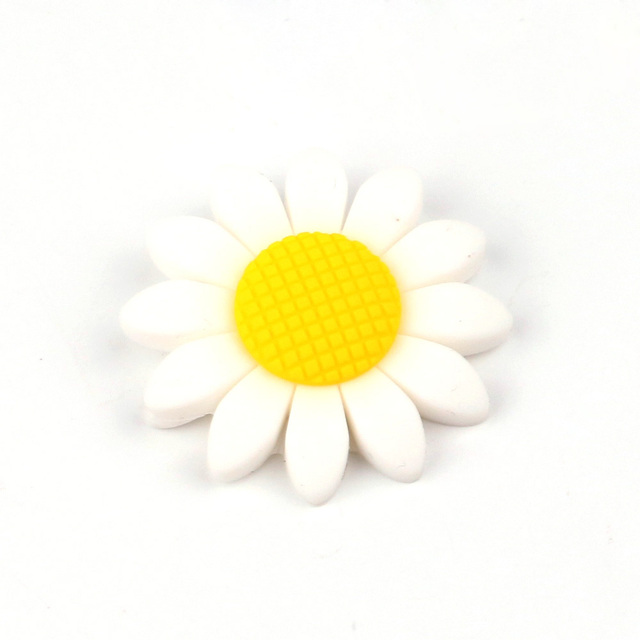 1pc Silicone Flower Beads Baby Teething Teether Toy Soft Texture Silicone Pendant For Pacifier Clips Baby Care Supplier