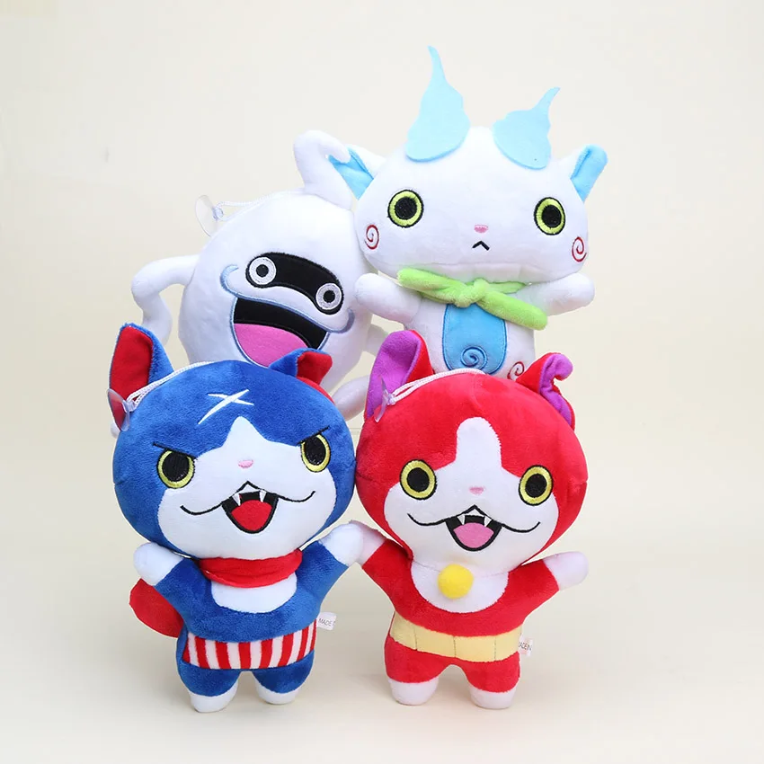 20 см Йо-Кай йокаи часы плюшевые куклы Jibanyan Komasan шепот Youkai Плюшевые игрушки-подвески мягкие куклы брелок Brinquedos