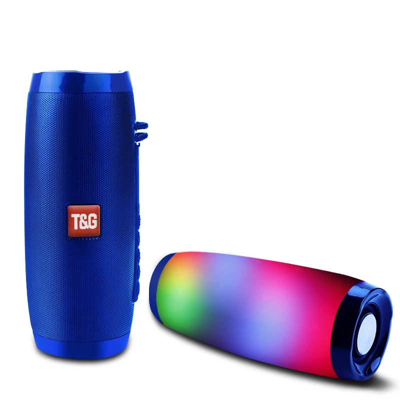 

LED Wireless Bluetooth Speaker Portable Boom Box Outdoor Bass Column Subwoffer Sound Box with Mic Support TF FM USB
