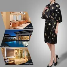 Мода перо печатных салон клиент платье кимоно стиль мантия для стрижки волос Халат