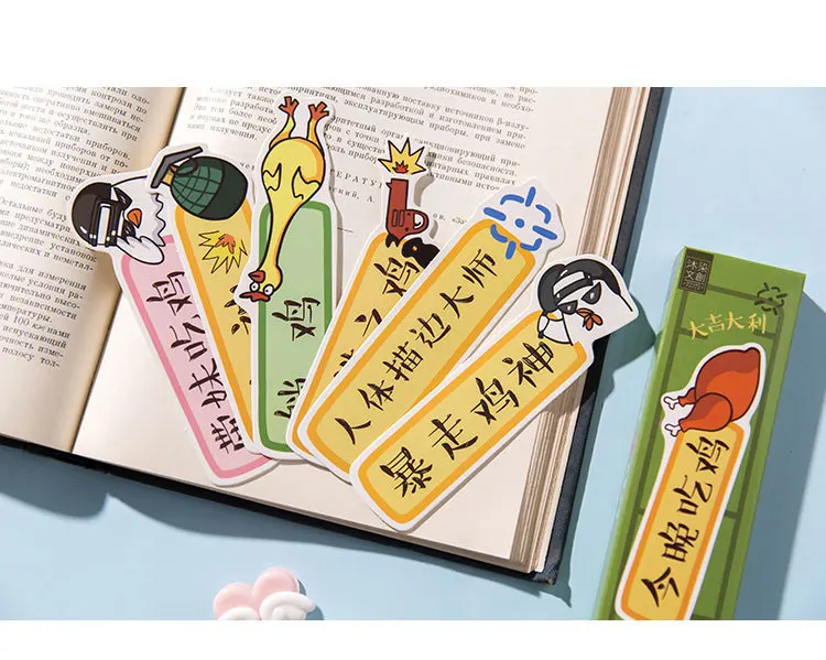 30 шт. китайские игровые фраз Закладка бумага Bookmarks lomo карты kawaii Детские Канцтовары Школьные принадлежности papelaria подарки для детей