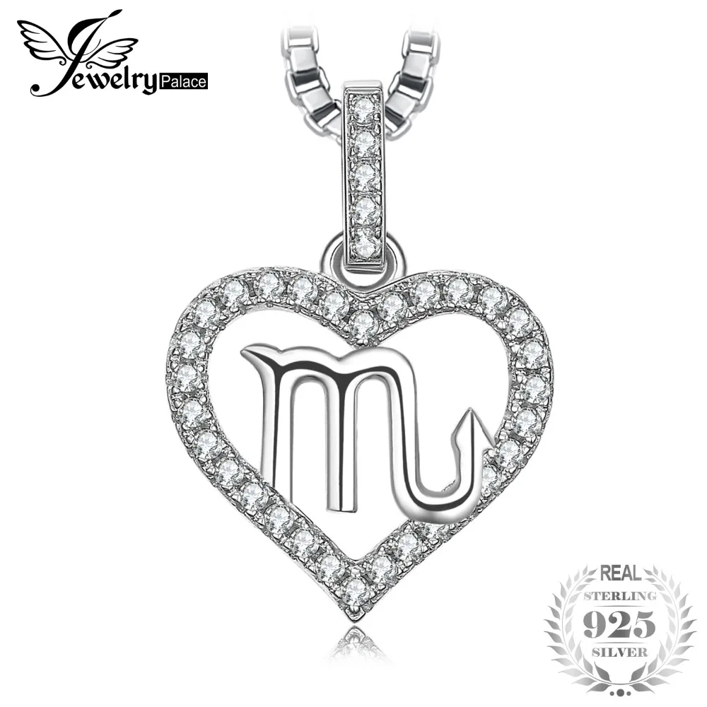 JewelryPalace зодиакальное Созвездие Скорпион сердце любовь 0.2ct Цирконий Кулон 925