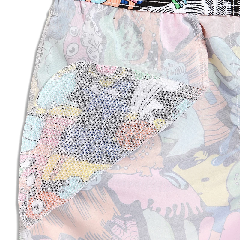 QIKE Brand High Quality Men Beach Boardshorts Swimwear Swimsuits Man Active Boxers Trunks Quick Dry Mens Jogger Bermudas Cargos