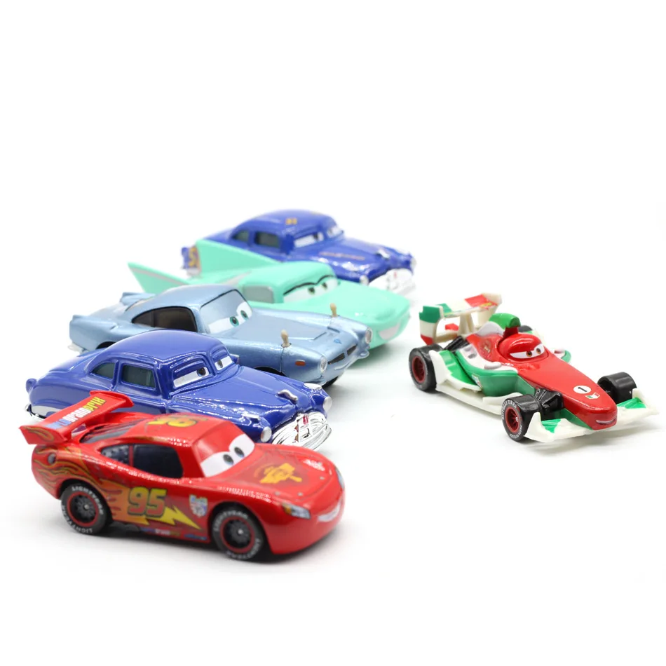 Disney Pixar Cars 2 3 nouvel éclairage McQueen SUV Mater Flo Jackson Storm 1:55 jouets en alliage métallique moulé sous pression enfant jouet de noël meilleur cadeau