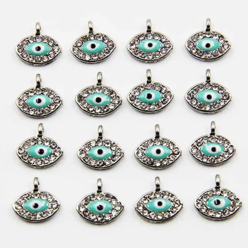 20pcs 2016 High quality alloy evil eye small pendant with shipping 12mm L05001pendant small