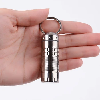 

TC4 Titanium Waterproof Warehouse Metal Sealed Tank Creative Mini Outdoor Carry Capsule Bottle Small Pellet Box