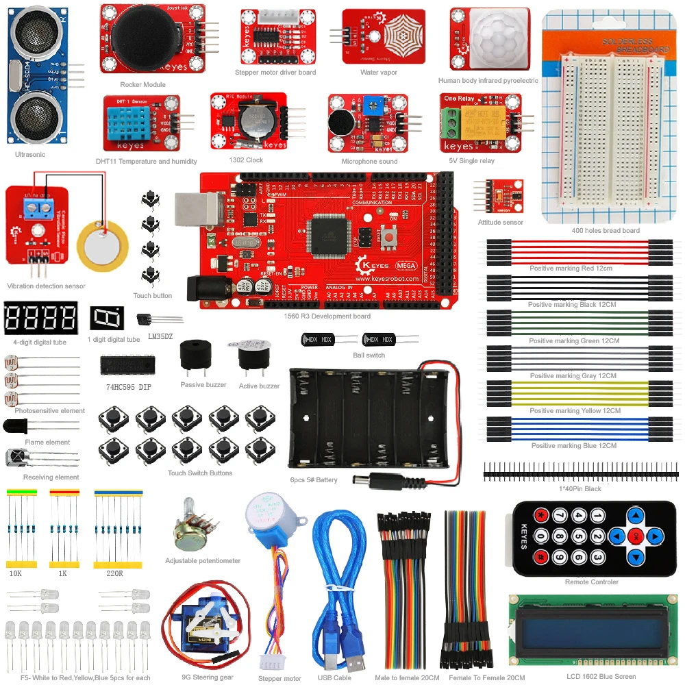 Супер стартовый набор KEYES Для ARDUINO 2560 R3 макетная плата|Демонстрационные стенды| |
