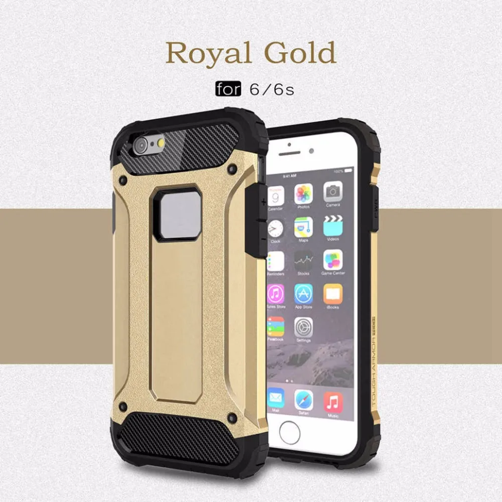 For iPhone 6 6s Plus iPhone Case Armor Luxury Hard TPU Rugged Rubber