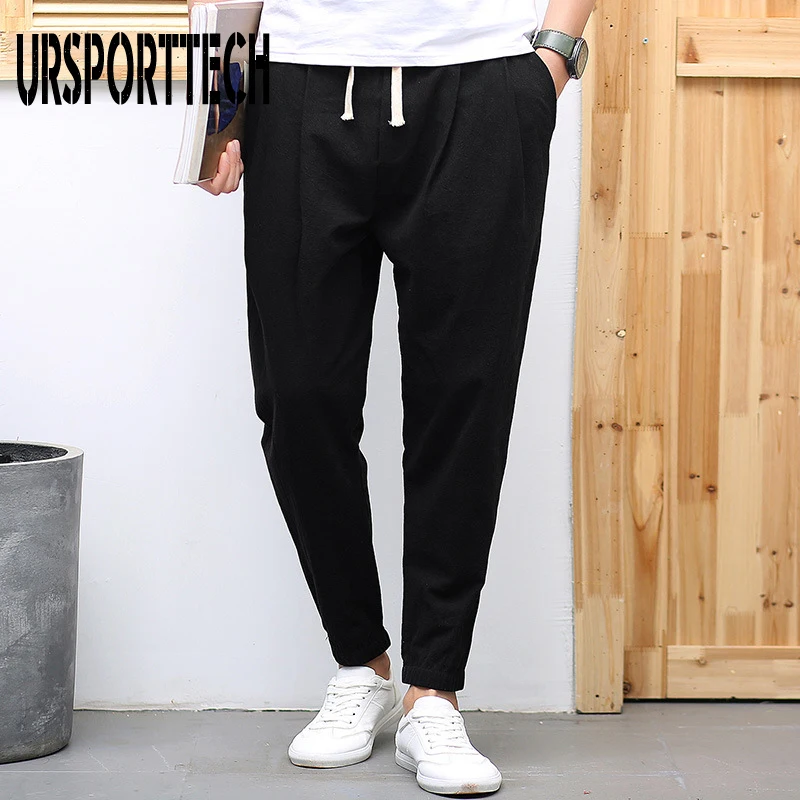 

Autumn Men Cotton Pants Hip Hop Harem Joggers Pants 2019 New Male Trousers Mens Solid Pocket Cargo Pants Skinny Fit Sweatpants
