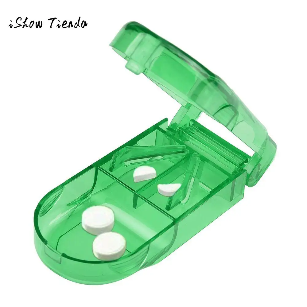 

Pill Cutter Splitter Half Storage Compartment Box Medicine Tablet Holder Organizer Pill Case Splitters Storage Dispenser Weekly