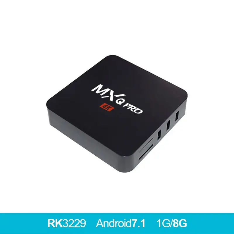 

MXQ PRO RK3229 4K Android 7.1 smart tv box Quad-coreAndroid DDR3 1GB 8GB ROM HDMI 2.0 H.265 4K WIFI pk mi box