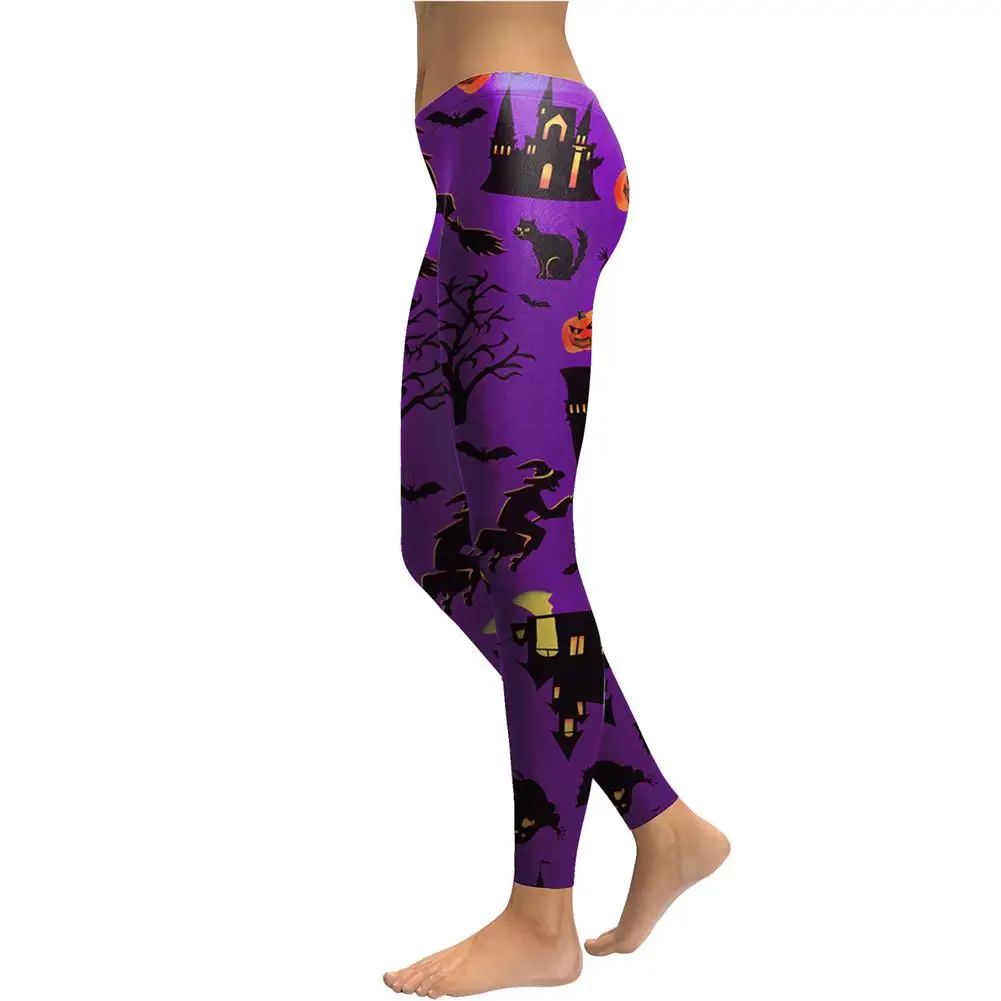 

Slim Leggings Women Pumpkin Print Fitness Workout legging Elastic Ultra High Waist Pencil Pants Halloween Yoga Leggins Sports