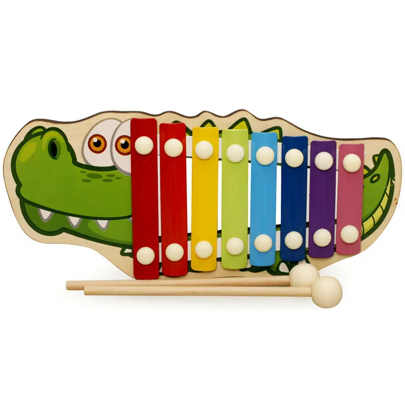 Wooden Cartoon Animals Infant Playing Type Xylophone Caterpillar/Crocodiles/Dinosaurs 3set Xylophone Baby Toy Musical Instrument Wooden Cartoon Animals Infant Playing Type Xylophone Caterpillar/Crocodiles/Dinosaurs 3set Xylophone Baby Toy Musical Instrument